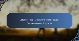 Cricket Test : Décisions historiques, Controverses, Impacts
