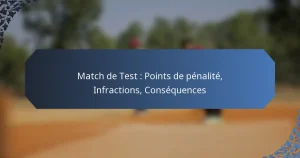 Match de Test : Points de pénalité, Infractions, Conséquences