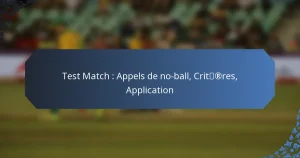 Test Match : Appels de no-ball, Critères, Application
